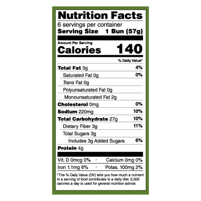 Rudi's Organic Wheat Hot Dog Buns - 6ct/12oz