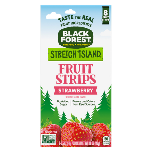 Black Forest Stretch Island Strawberry Fruit Strips, 8ct