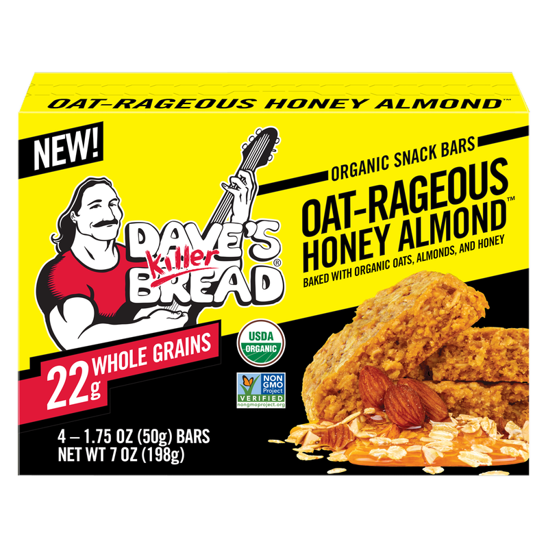 Dave's Killer Bread Oat-Rageous Honey Almond Organic Snack Bars 4ct