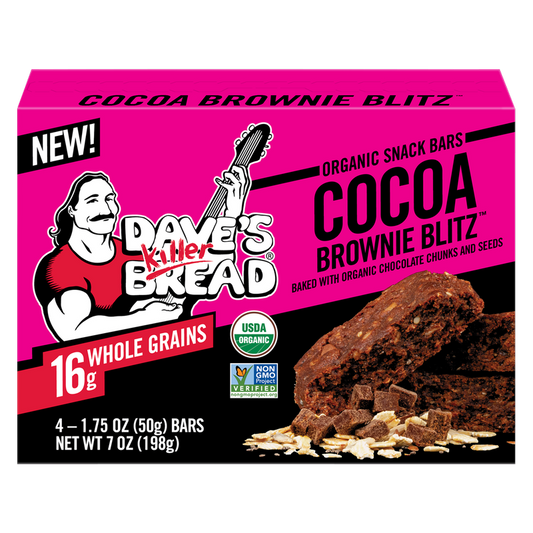 Dave's Killer Bread Cocoa Brownie Blitz Organic Snack Bars 4ct