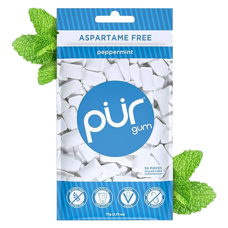 Pur Aspartame Free Peppermint Gum 55ct