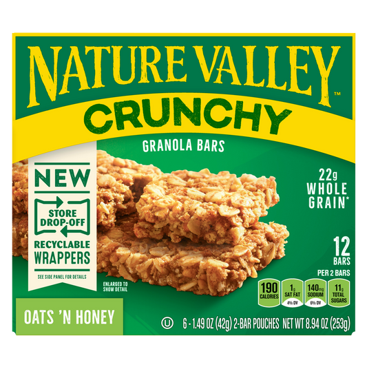 Nature Valley Oats & Honey Crunchy Granola Bar 6ct