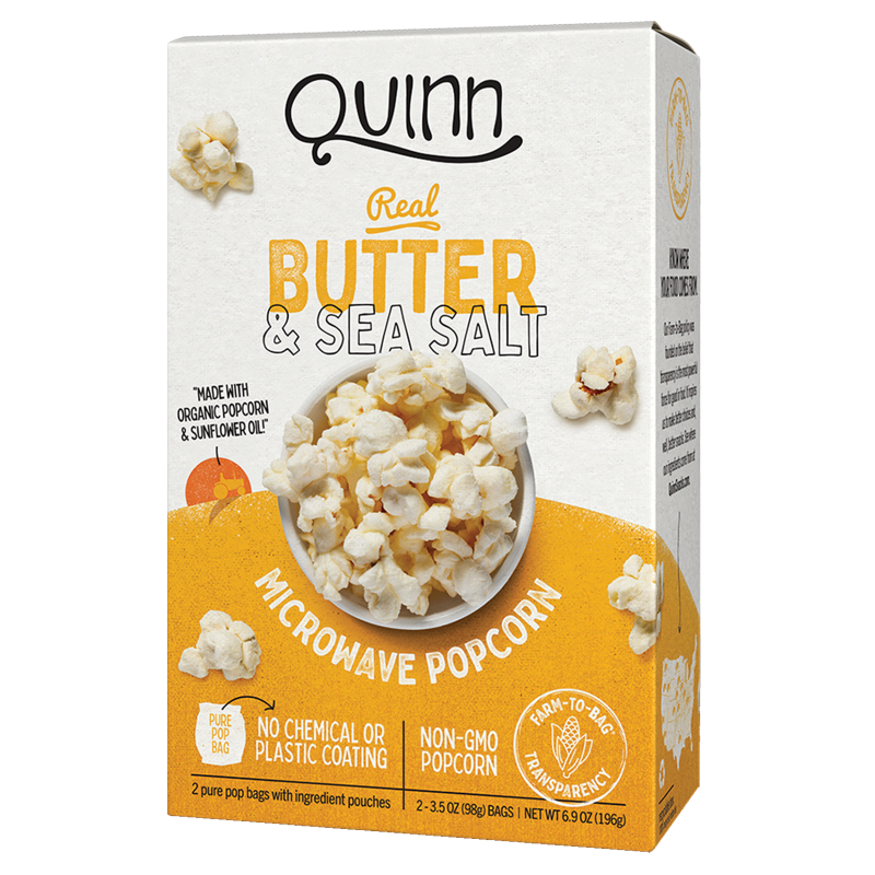 Quinn Butter & Sea Salt Microwave Popcorn 6.9oz