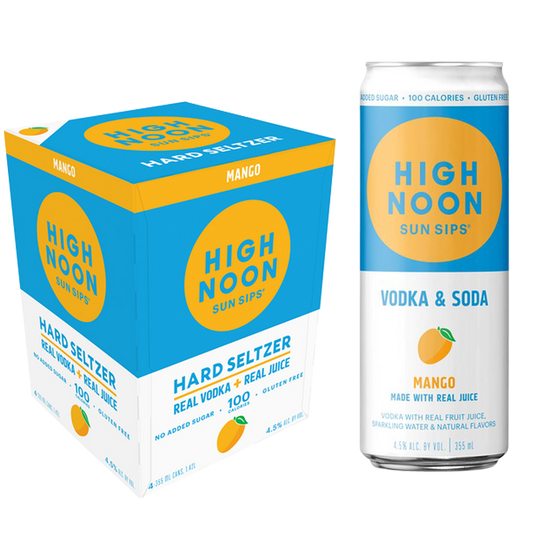 High Noon Mango Vodka Hard Seltzer 4pk 12oz Cans 4.5% ABV