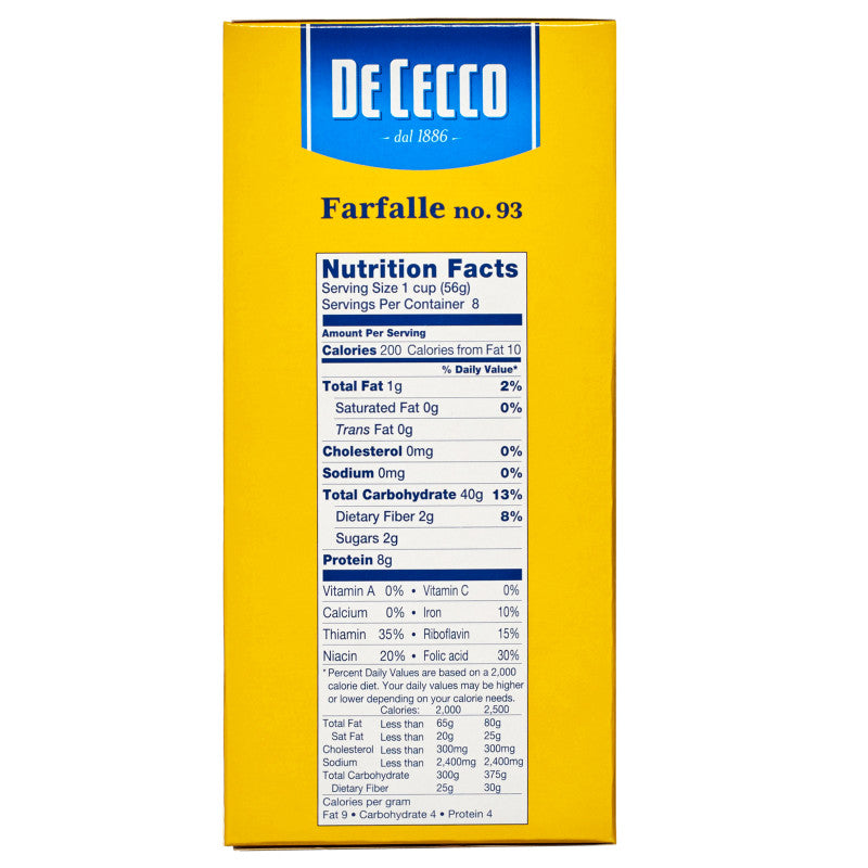 De Cecco Farfalle Pasta 1lb