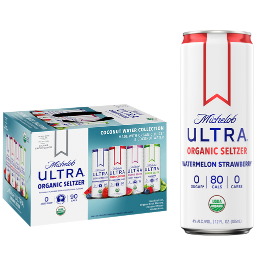 Michelob ULTRA Organic Hard Seltzer Coconut Water Variety Pack 12pk 12oz Cans 4% ABV