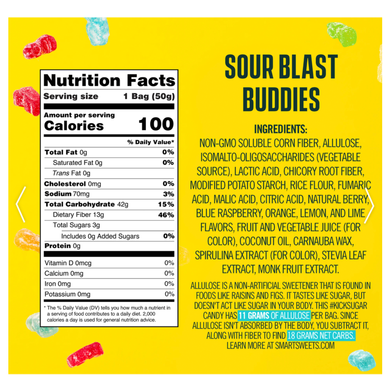 Smart Sweets Sour Blast Buddies 1.8oz