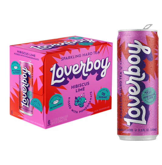 Loverboy Hibiscus Lime Sparkling Hard Tea 6pk 12oz Can 4.2% ABV