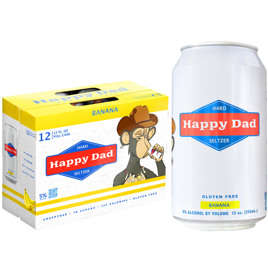 Happy Dad Hard Seltzer Bored Ape Banana 12pk 12oz Can 5.0% ABV