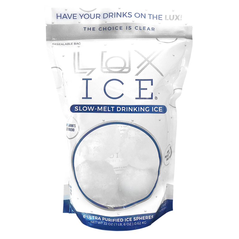 Lux Ice Slow Melt Cocktail & Drink Ice 6pk