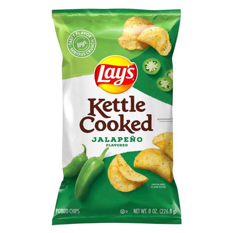 Lay's Kettle Cooked Jalapeno Potato Chips 8oz