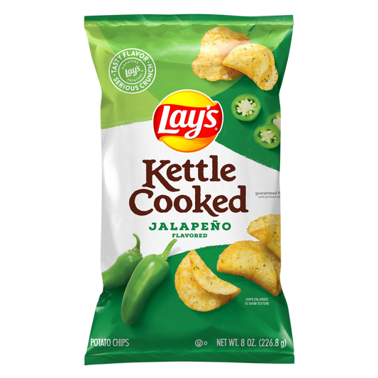 Lay's Kettle Cooked Jalapeno Potato Chips 8oz