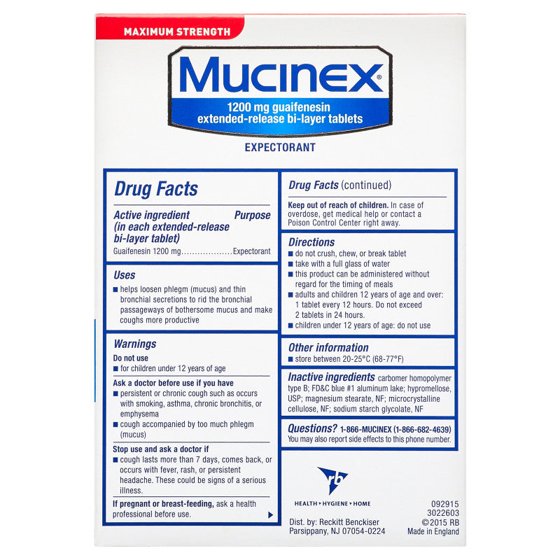 Mucinex SE Max Strength Extended Release Bi-Layer Tablets 14ct