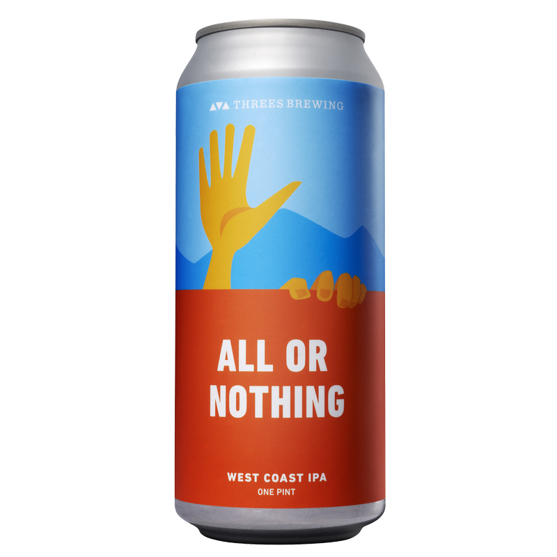 Threes Brewing All Or Nothing West Coast IPA 4pk 16oz Can 6.8% ABV