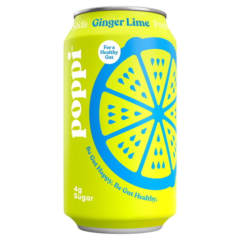 Poppi Prebiotic Soda Ginger Lime 12oz Can