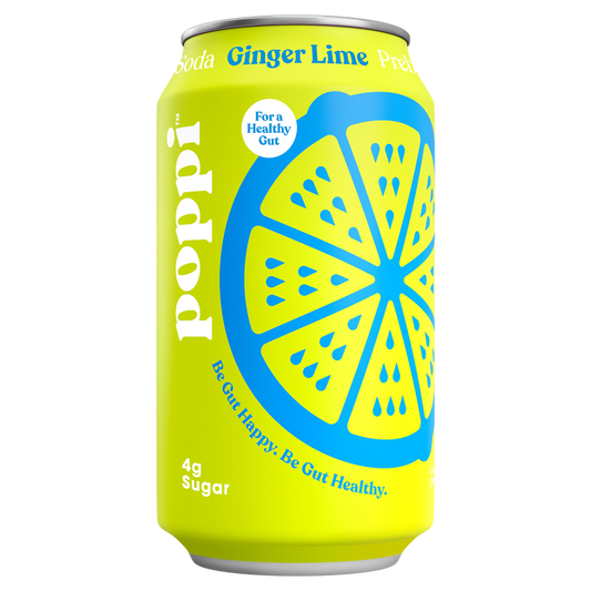 Poppi Prebiotic Soda Ginger Lime 12oz Can