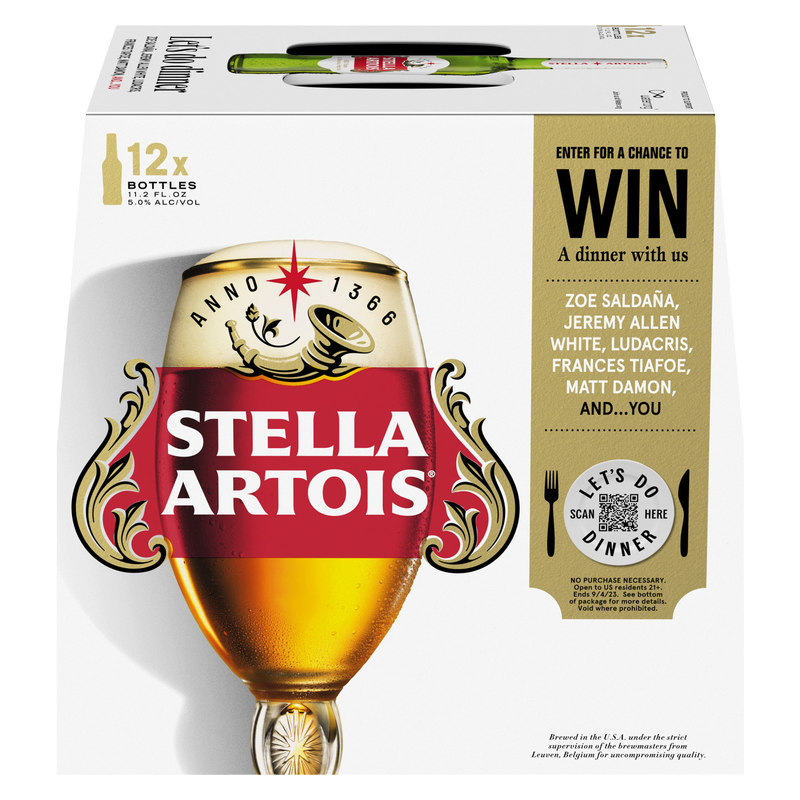 Stella Artois 12pk 11.2oz Btl 5.2% ABV