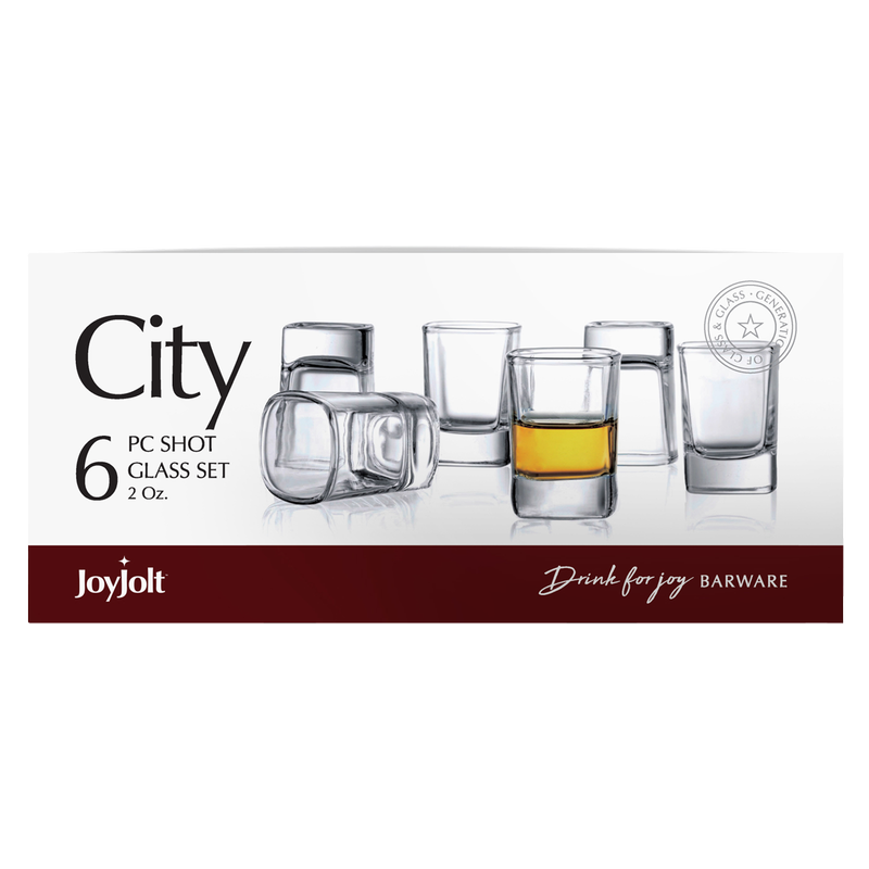 City Heavy Base Shot Glasses 2oz 6pk