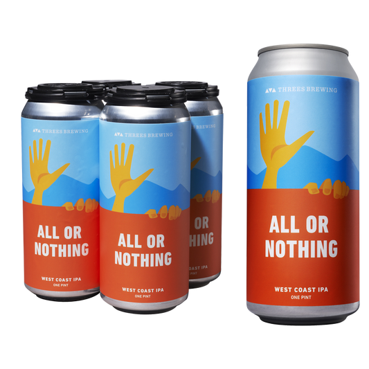 Threes Brewing All Or Nothing West Coast IPA 4pk 16oz Can 6.8% ABV