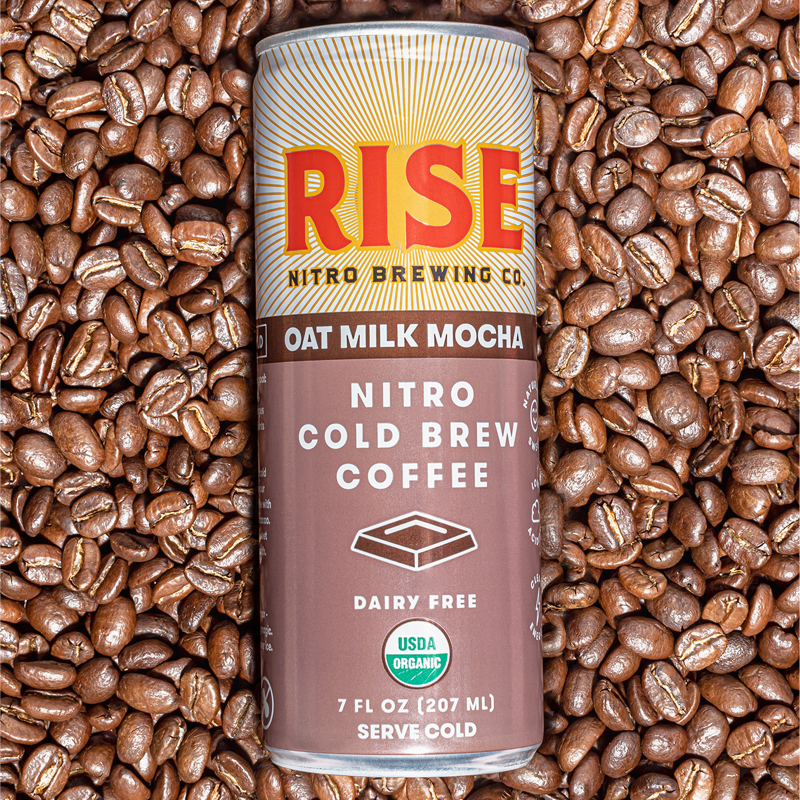 RISE Brewing Co. Oat Milk Mocha Nitro Cold Brew Latte 7oz Can