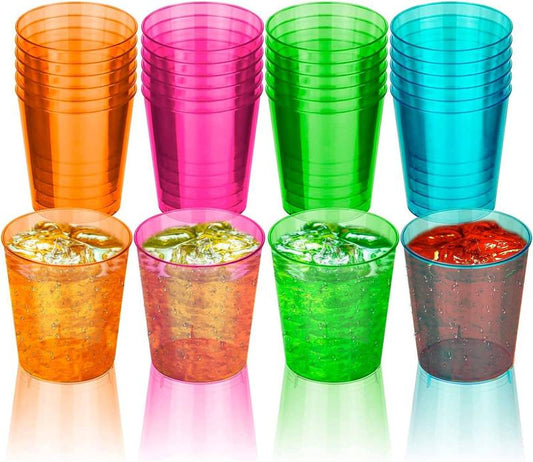 Party Dimensions Neon Colored Plastic 2oz Shot Cups 16ct