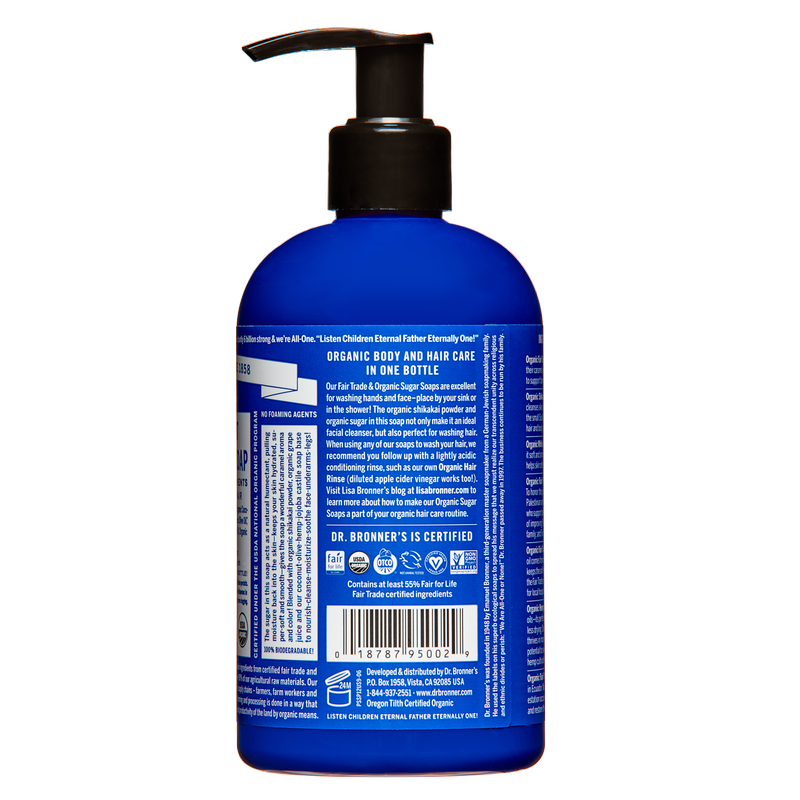 Dr. Bronner's Organic Sugar Soap Peppermint 12oz