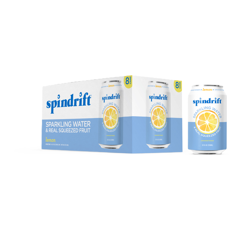 Spindrift Lemon Sparkling Water 8pk 12oz can