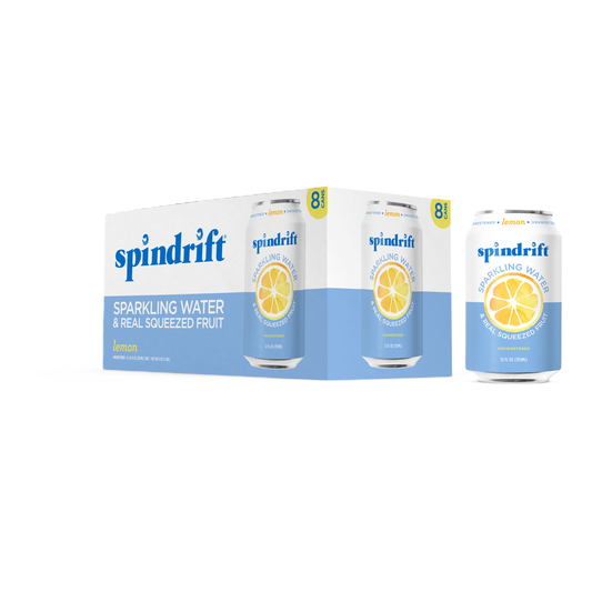 Spindrift Lemon Sparkling Water 8pk 12oz can