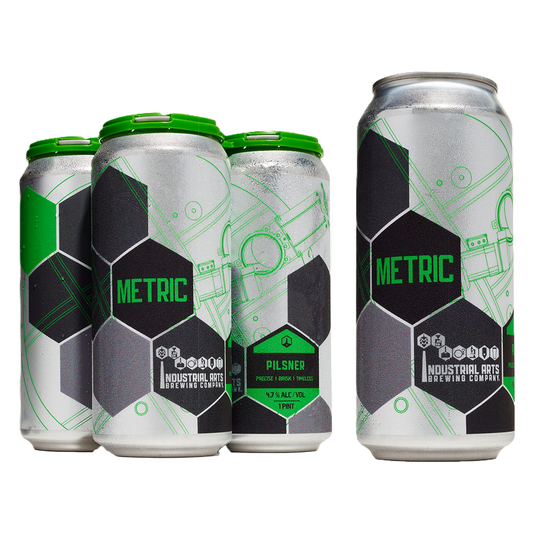 Industrial Arts Metric Pils 4pk 16oz Can 4.7% ABV