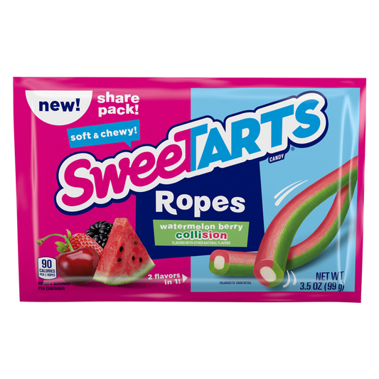 SweeTARTS Watermelon Berry Collision Ropes 3.5oz