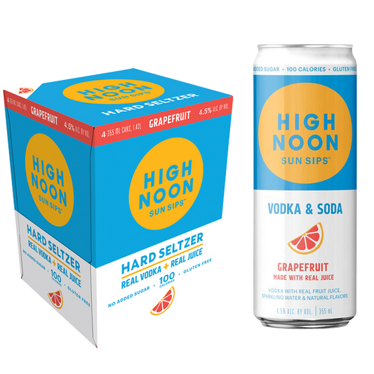 High Noon Grapefruit Vodka Hard Seltzer 4pk 12oz Cans 4.5% ABV