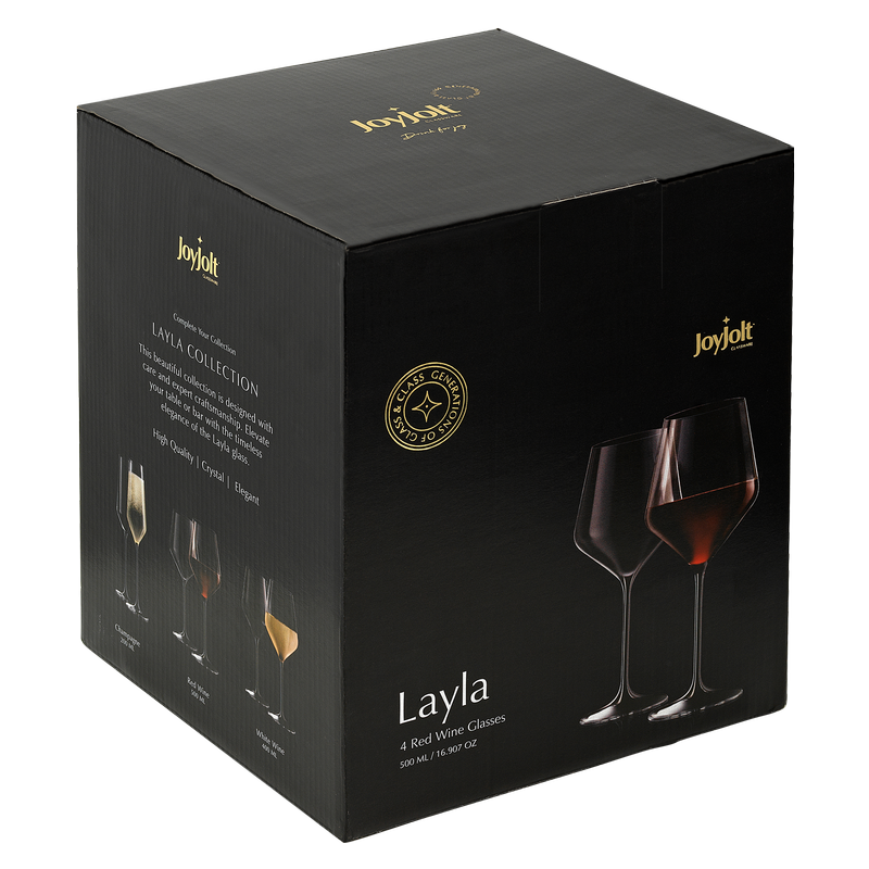 Layla Crystal Red Wine Glasses 17oz 4pk