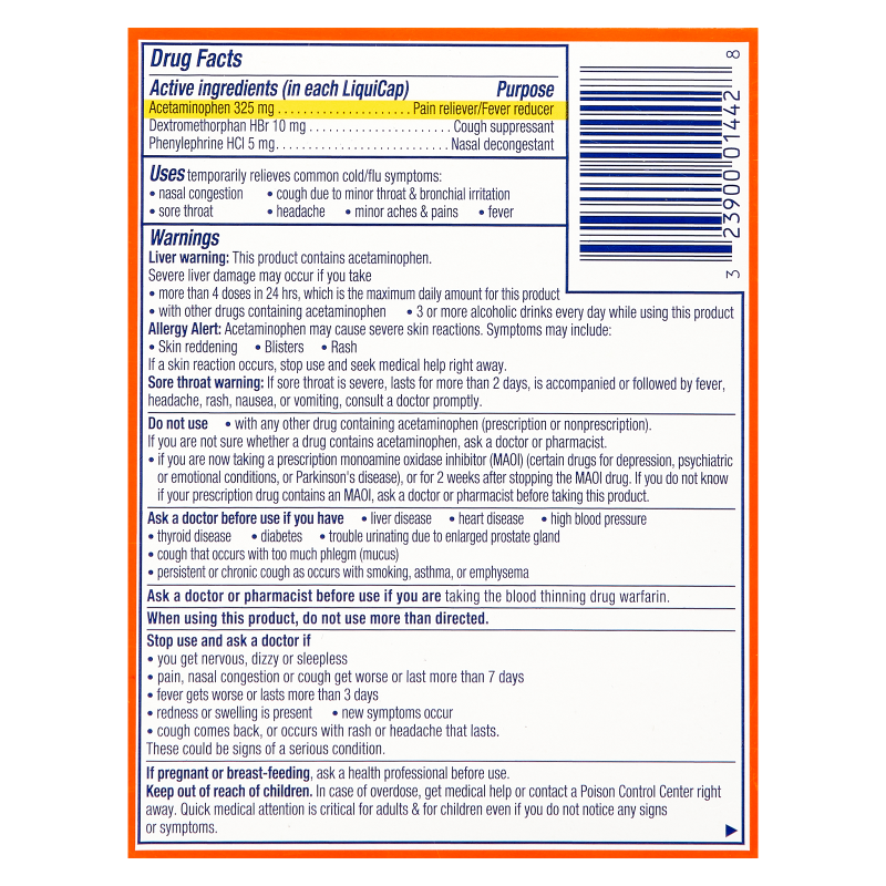 Vicks DayQuil Non-Drowsy Cold & Flu LiquiCaps 16ct