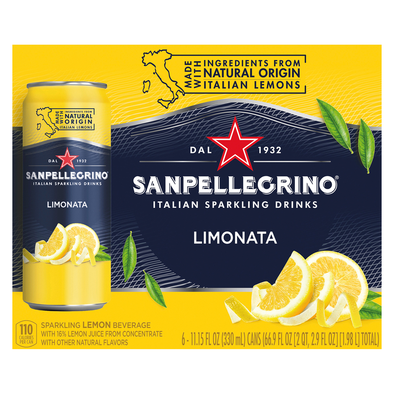 San Pellegrino Limonata 330ml 6pk Can