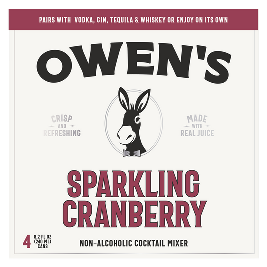 Owen's Sparkling Cranberry 8.4oz 4pk Cans