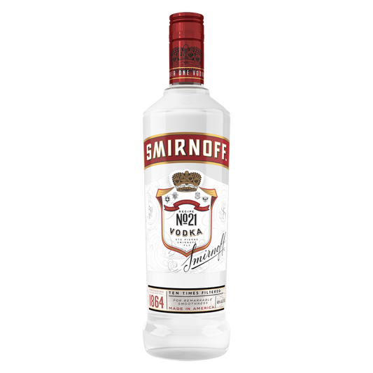 Smirnoff No. 21 80 Proof Vodka, 750 mL Glass Bottle