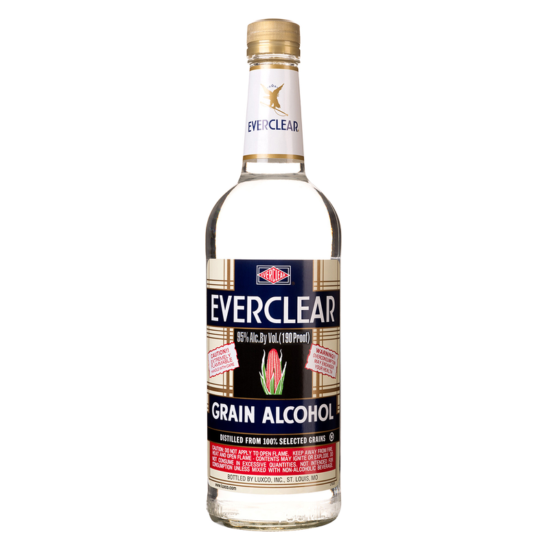 Everclear 190 Grain Alcohol 750ml (190 Proof)