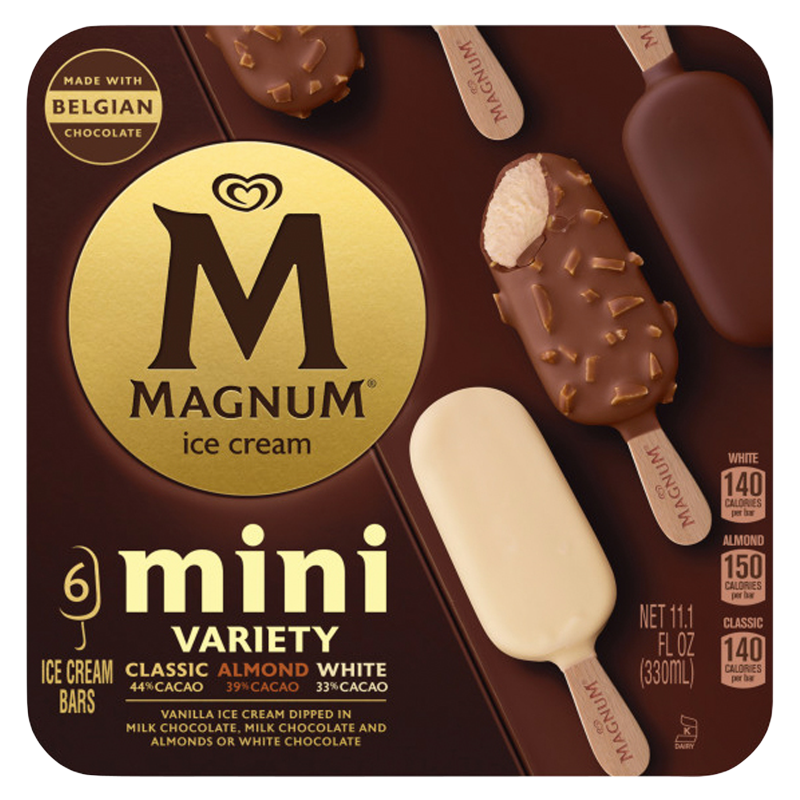 Magnum Mini Variety Classic, Almond, White Ice Cream Bars 6ct