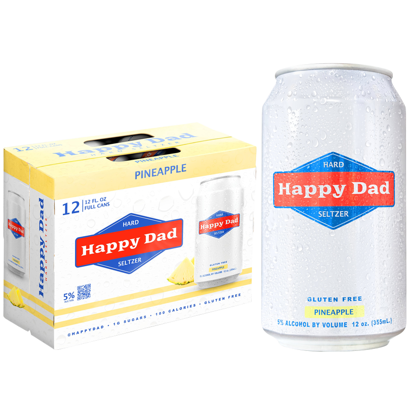 Happy Dad Hard Seltzer Pineapple 12pk 12oz Can 5.0% ABV