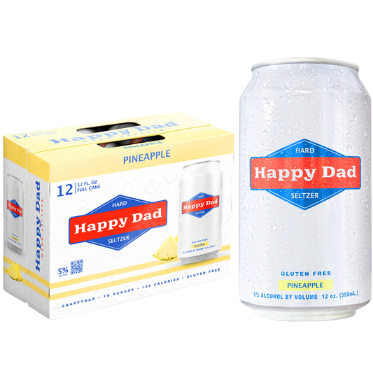 Happy Dad Hard Seltzer Pineapple 12pk 12oz Can 5.0% ABV