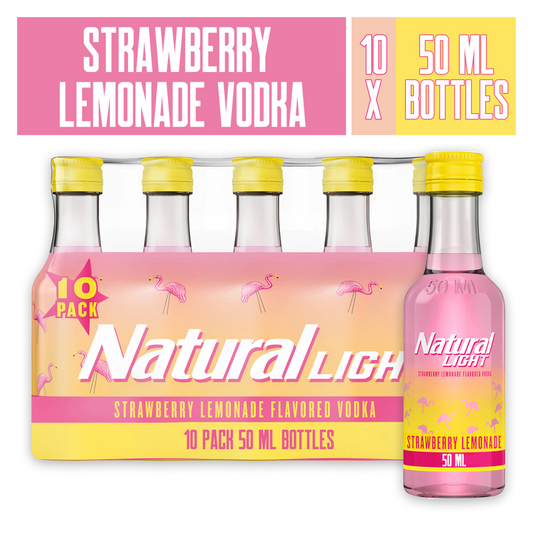 Natural Light Vodka Strawberry Lemonade 10pk 50ml (60 Proof)