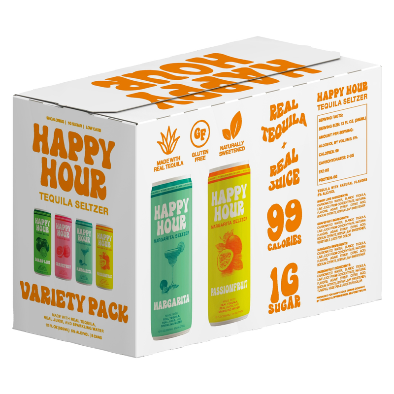 Happy Hour Tequila Seltzer Variety Pack 8pk 12oz Can 5.0% ABV