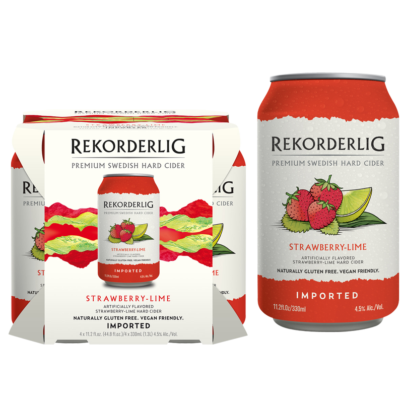 Rekorderlig Strawberry Lime Cider 4pk 11.2oz Can 4.5% ABV