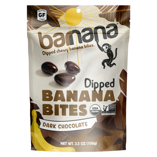 Barnana Dark Chocolate Dipped Organic Chewy Banana Bites 3.5oz