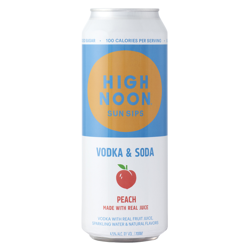 High Noon Peach Single 700ml Can 4.5% ABV