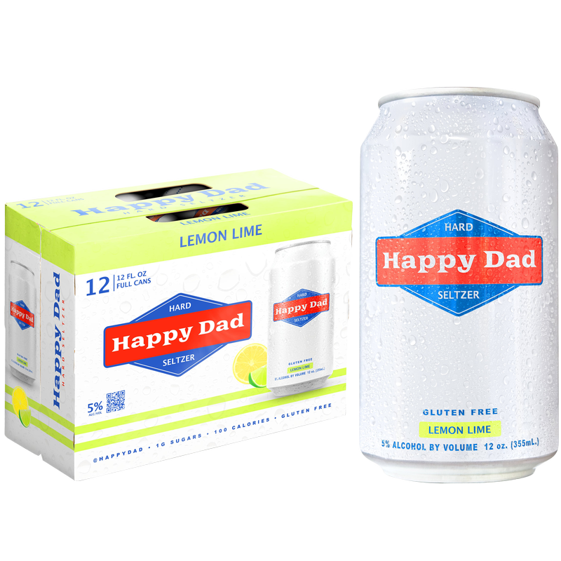 Happy Dad Hard Seltzer Lemon Lime 12pk 12oz Can 5.0% ABV