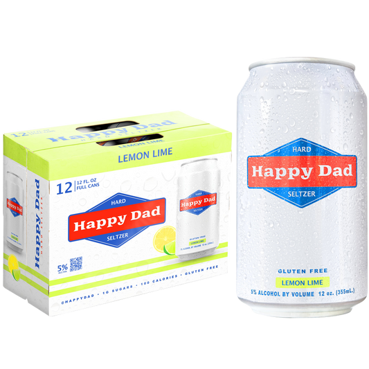 Happy Dad Hard Seltzer Lemon Lime 12pk 12oz Can 5.0% ABV