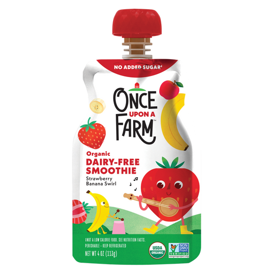 Once Upon a Farm Strawberry Banana Swirl Smoothie 4oz