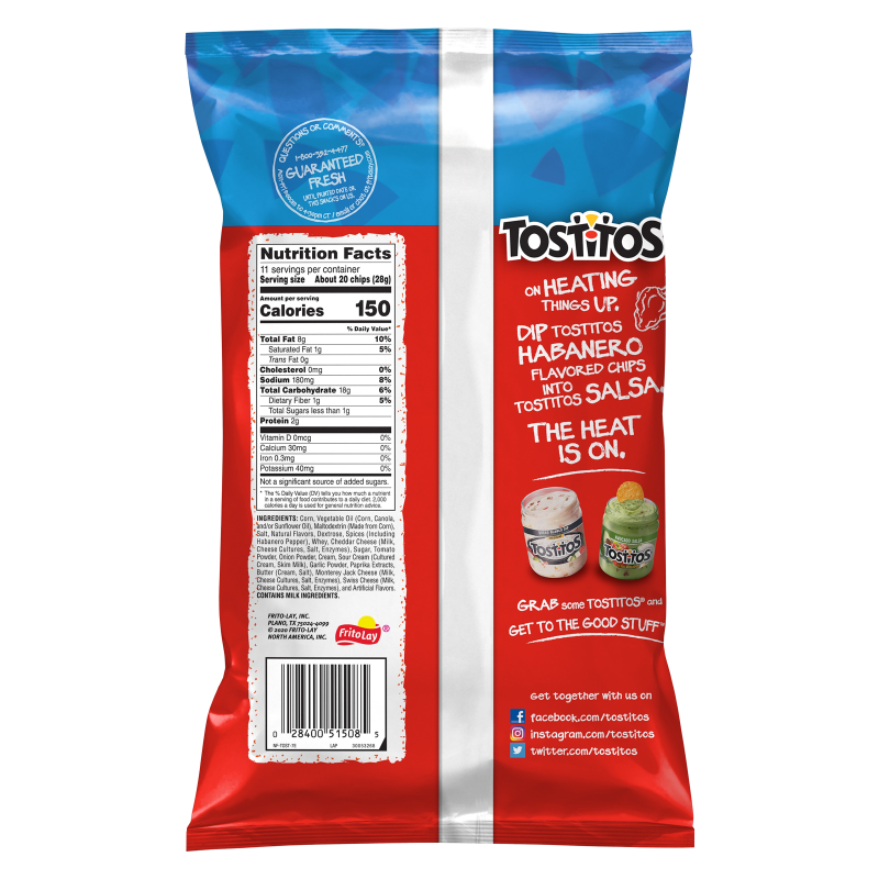 Tostitos Habanero Bite-Size Rounds Tortilla Chips 11oz