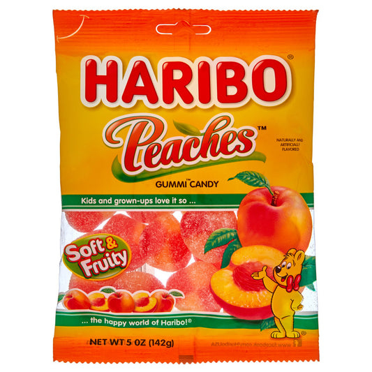 Haribo Peaches Gummi Candy 5oz